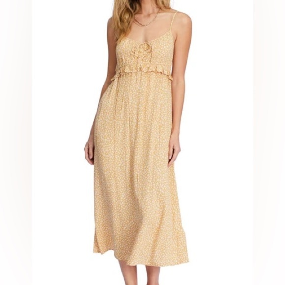 Billabong Rebel Heart Floral Midi in Light Sunset Go Size Small - Picture 1 of 5